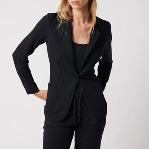 MAJESTIC FILATURES French Touch Soft Fleece One-Button Blazer XS
